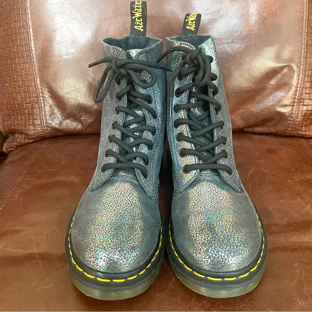 Dr. Martens 1460 Pascal Sparkle Iridescent Metallic Sheen Lace Up Boots Size 7 - Picture 6 of 14